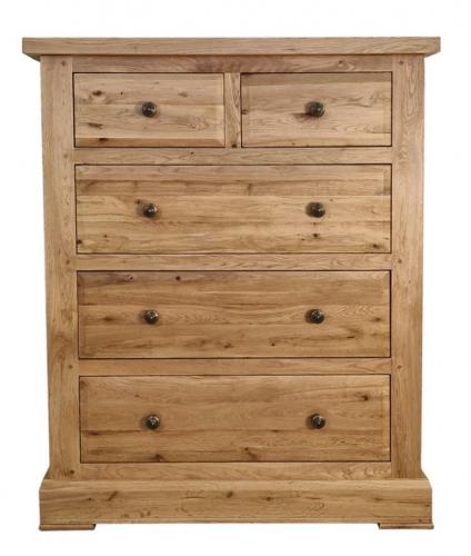 Francis Solid Oak 3+2 Drawer Chest